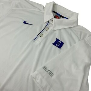 Nike Duke Blue Devils ACC Dri-Fit Performance Elite Polo Men's Large White NCAA